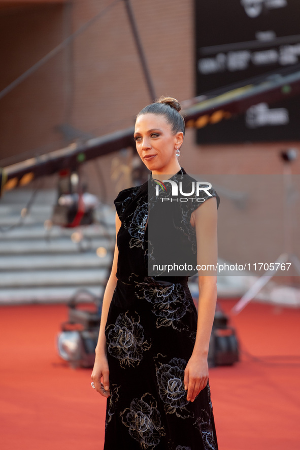 Barbara Chichiarelli attends the ''Supereroi'' red carpet during the 19th Rome Film Festival at Auditorium Parco Della Musica in Rome, Italy...