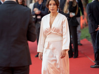 Giorgia Spinelli attends the ''Supereroi'' red carpet during the 19th Rome Film Festival at Auditorium Parco Della Musica in Rome, Italy, on...