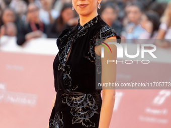 Barbara Chichiarelli attends the ''Supereroi'' red carpet during the 19th Rome Film Festival at Auditorium Parco Della Musica in Rome, Italy...