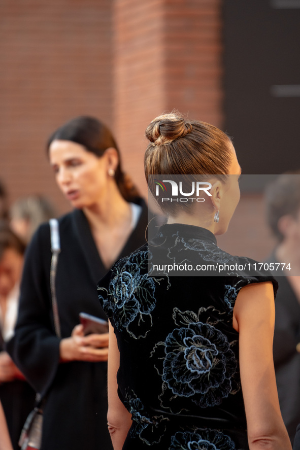 Barbara Chichiarelli attends the ''Supereroi'' red carpet during the 19th Rome Film Festival at Auditorium Parco Della Musica in Rome, Italy...