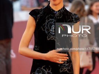 Barbara Chichiarelli attends the ''Supereroi'' red carpet during the 19th Rome Film Festival at Auditorium Parco Della Musica in Rome, Italy...