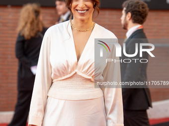 Giorgia Spinelli attends the ''Supereroi'' red carpet during the 19th Rome Film Festival at Auditorium Parco Della Musica in Rome, Italy, on...