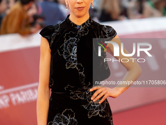 Barbara Chichiarelli attends the ''Supereroi'' red carpet during the 19th Rome Film Festival at Auditorium Parco Della Musica in Rome, Italy...