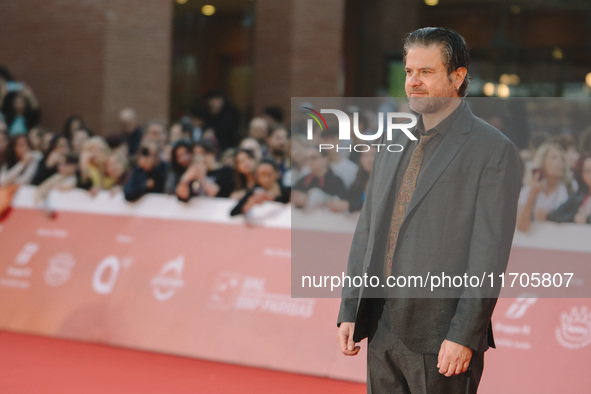 Edoardo Pesce attends the ''Supereroi'' red carpet during the 19th Rome Film Festival at Auditorium Parco Della Musica in Rome, Italy, on Oc...