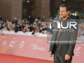 Edoardo Pesce attends the ''Supereroi'' red carpet during the 19th Rome Film Festival at Auditorium Parco Della Musica in Rome, Italy, on Oc...