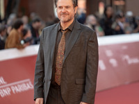 Edoardo Pesce attends the ''Supereroi'' red carpet during the 19th Rome Film Festival at Auditorium Parco Della Musica in Rome, Italy, on Oc...