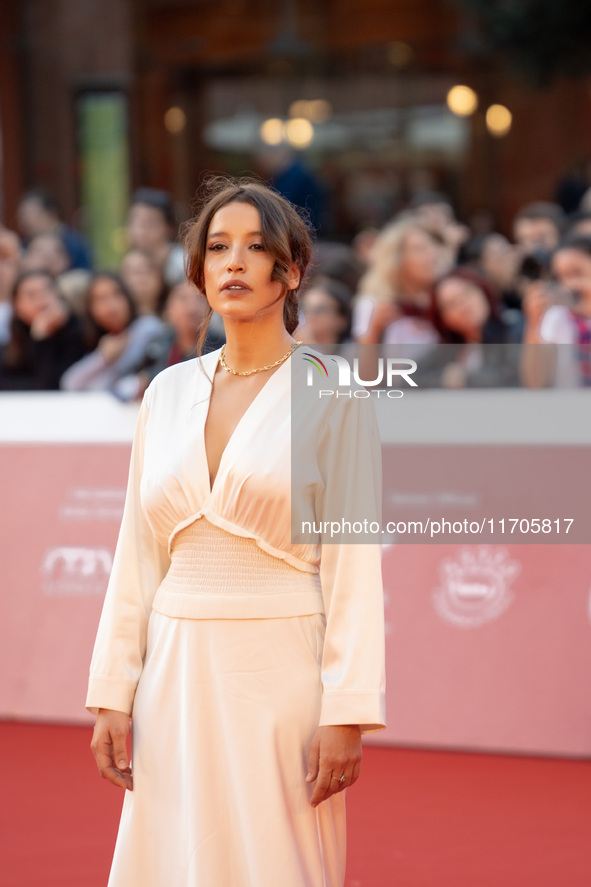 Giorgia Spinelli attends the ''Supereroi'' red carpet during the 19th Rome Film Festival at Auditorium Parco Della Musica in Rome, Italy, on...