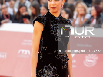 Barbara Chichiarelli attends the ''Supereroi'' red carpet during the 19th Rome Film Festival at Auditorium Parco Della Musica in Rome, Italy...