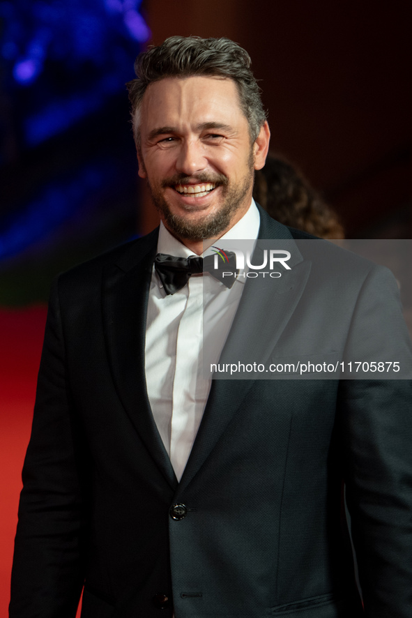 James Franco attends the ''Hey Joe'' red carpet during the 19th Rome Film Festival at Auditorium Parco Della Musica in Rome, Italy, on Octob...