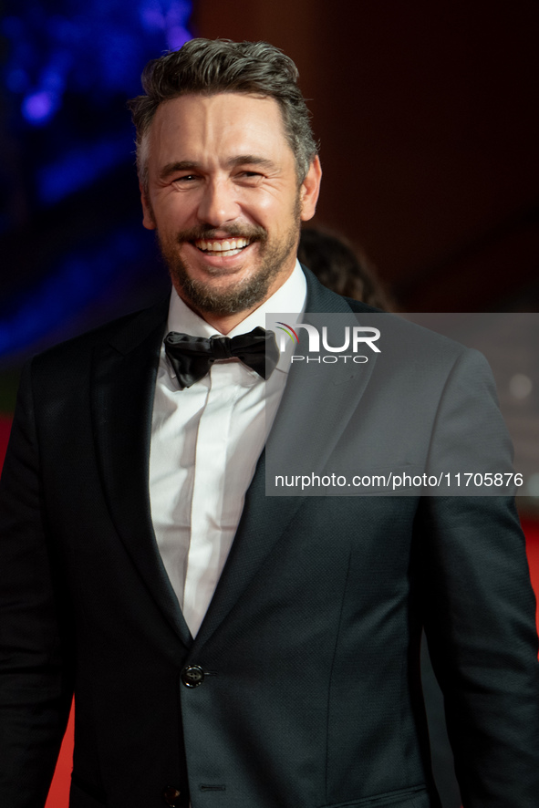 James Franco attends the ''Hey Joe'' red carpet during the 19th Rome Film Festival at Auditorium Parco Della Musica in Rome, Italy, on Octob...