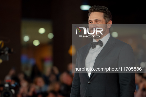 James Franco attends the ''Hey Joe'' red carpet during the 19th Rome Film Festival at Auditorium Parco Della Musica in Rome, Italy, on Octob...