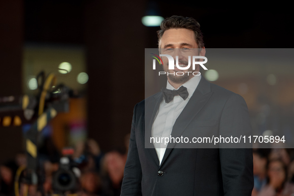 James Franco attends the ''Hey Joe'' red carpet during the 19th Rome Film Festival at Auditorium Parco Della Musica in Rome, Italy, on Octob...