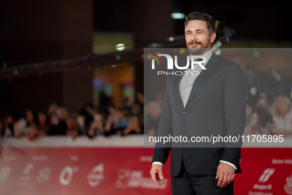 James Franco attends the ''Hey Joe'' red carpet during the 19th Rome Film Festival at Auditorium Parco Della Musica in Rome, Italy, on Octob...