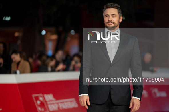 James Franco attends the ''Hey Joe'' red carpet during the 19th Rome Film Festival at Auditorium Parco Della Musica in Rome, Italy, on Octob...