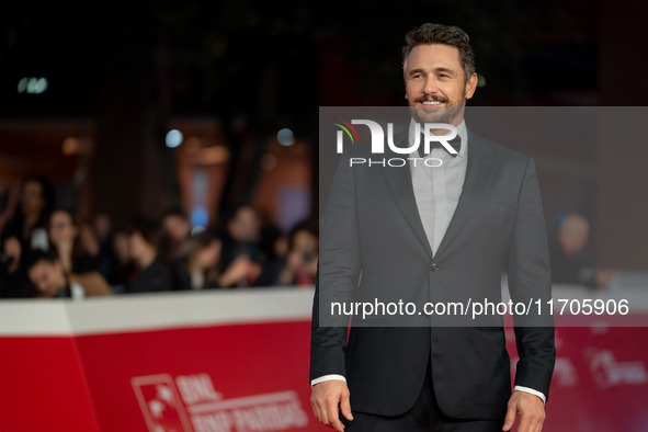 James Franco attends the ''Hey Joe'' red carpet during the 19th Rome Film Festival at Auditorium Parco Della Musica in Rome, Italy, on Octob...