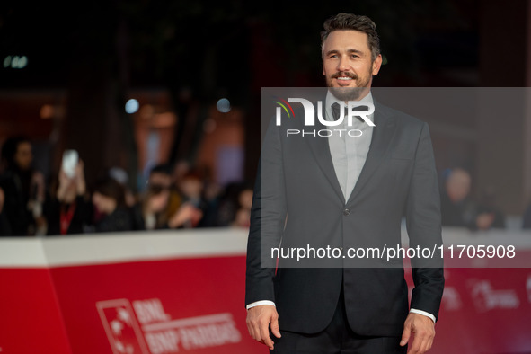 James Franco attends the ''Hey Joe'' red carpet during the 19th Rome Film Festival at Auditorium Parco Della Musica in Rome, Italy, on Octob...