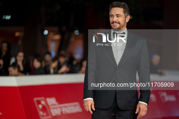 James Franco attends the ''Hey Joe'' red carpet during the 19th Rome Film Festival at Auditorium Parco Della Musica in Rome, Italy, on Octob...