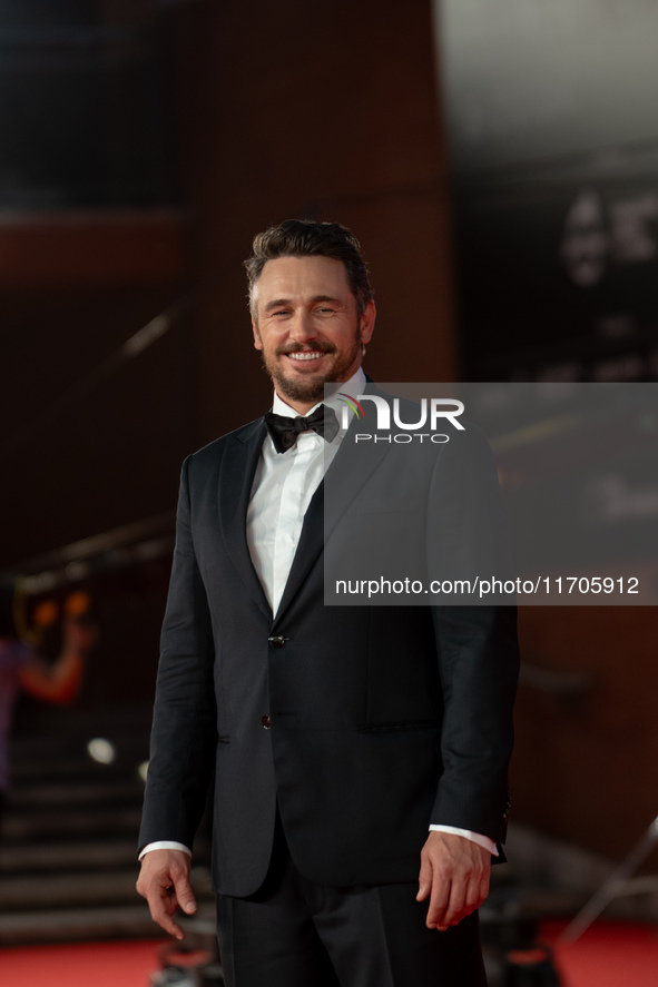 James Franco attends the ''Hey Joe'' red carpet during the 19th Rome Film Festival at Auditorium Parco Della Musica in Rome, Italy, on Octob...