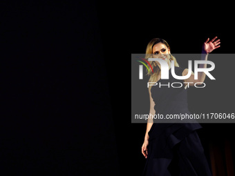 Actress Maria Bakalova attends the stage of the film festival Cinelibri at the National Palace of Culture in Sofia, Bulgaria, on October 25,...