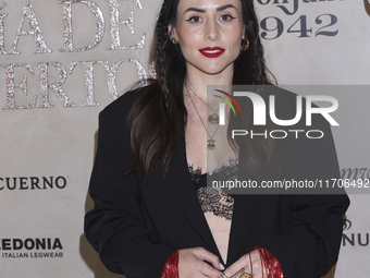 Zuria Vega attends the red carpet for the Vogue Dia de Muertos Gala at Palacio de Mineria in Mexico City, Mexico, on October 24, 2024. (