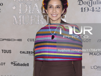 Karla Martinez de Salas attends the red carpet for the Vogue Dia de Muertos Gala at Palacio de Mineria in Mexico City, Mexico, on October 24...