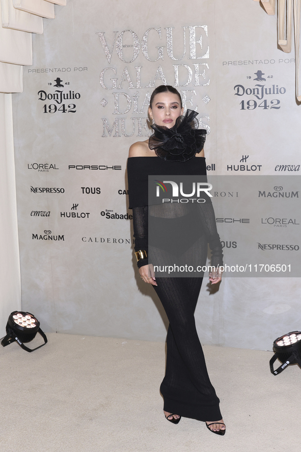 Paulina Goto attends the red carpet for the Vogue Dia de Muertos Gala at Palacio de Mineria in Mexico City, Mexico, on October 24, 2024. 