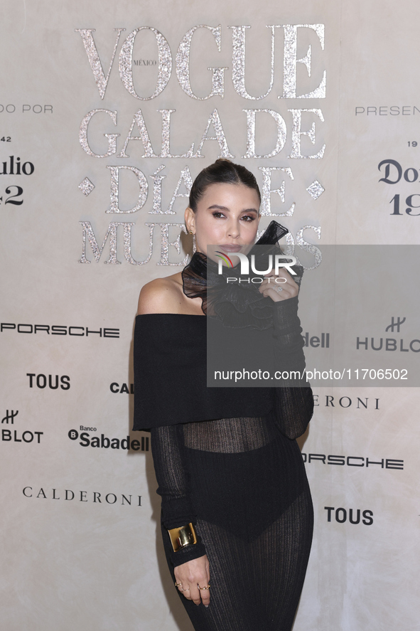 Paulina Goto attends the red carpet for the Vogue Dia de Muertos Gala at Palacio de Mineria in Mexico City, Mexico, on October 24, 2024. 