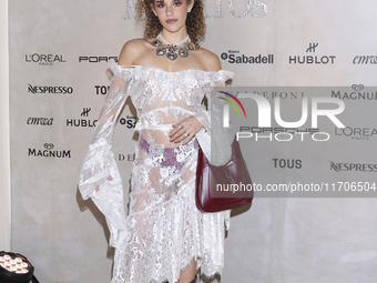 Pamela Moreno attends the red carpet for the Vogue Dia de Muertos Gala at Palacio de Mineria in Mexico City, Mexico, on October 24, 2024. (