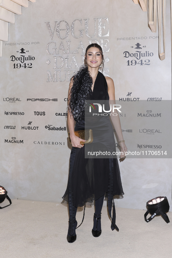 Barbara Lopez attends the red carpet for the Vogue Dia de Muertos Gala at Palacio de Mineria in Mexico City, Mexico, on October 24, 2024. 