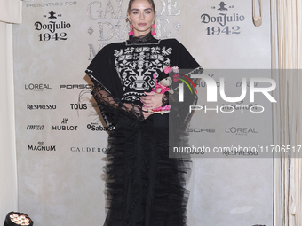 Lulu Mota attends the red carpet for the Vogue Dia de Muertos Gala at Palacio de Mineria in Mexico City, Mexico, on October 24, 2024. (