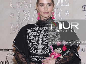 Lulu Mota attends the red carpet for the Vogue Dia de Muertos Gala at Palacio de Mineria in Mexico City, Mexico, on October 24, 2024. (