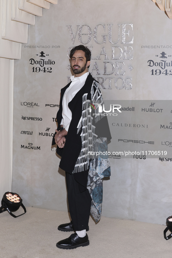 Patricio Jose Campos attends the red carpet for the Vogue Dia de Muertos Gala at Palacio de Mineria in Mexico City, Mexico, on October 24, 2...