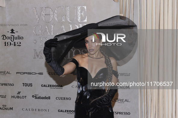 Jessica Diaz attends the red carpet for the Vogue Dia de Muertos Gala at Palacio de Mineria in Mexico City, Mexico, on October 24, 2024. 