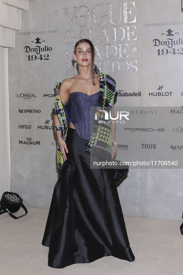 Dani G Schulz attends the red carpet for the Vogue Dia de Muertos Gala at Palacio de Mineria in Mexico City, Mexico, on October 24, 2024. 