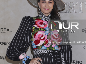 Paulina Mercado attends the red carpet for the Vogue Dia de Muertos Gala at Palacio de Mineria in Mexico City, Mexico, on October 24, 2024....