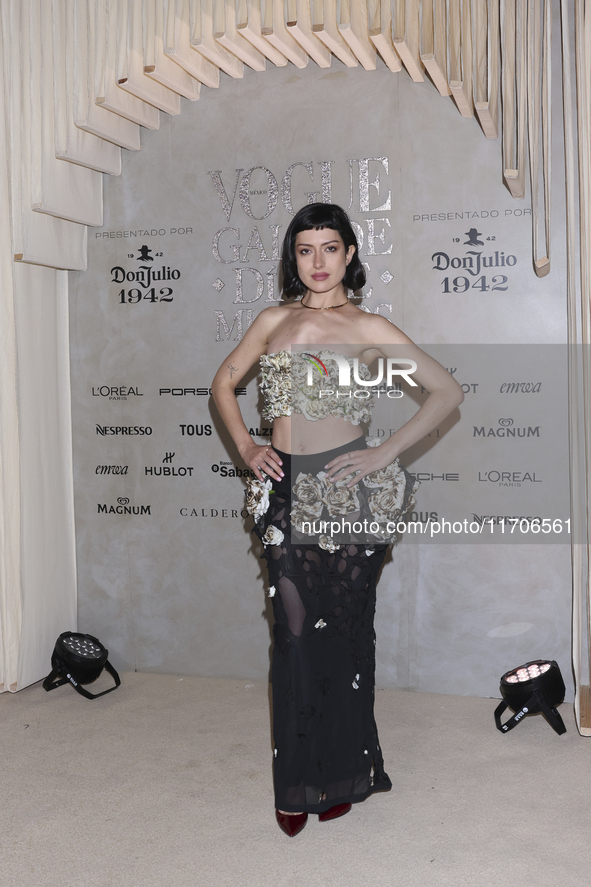 Maria Bottle attends the red carpet for the Vogue Dia de Muertos Gala at Palacio de Mineria in Mexico City, Mexico, on October 24, 2024. 