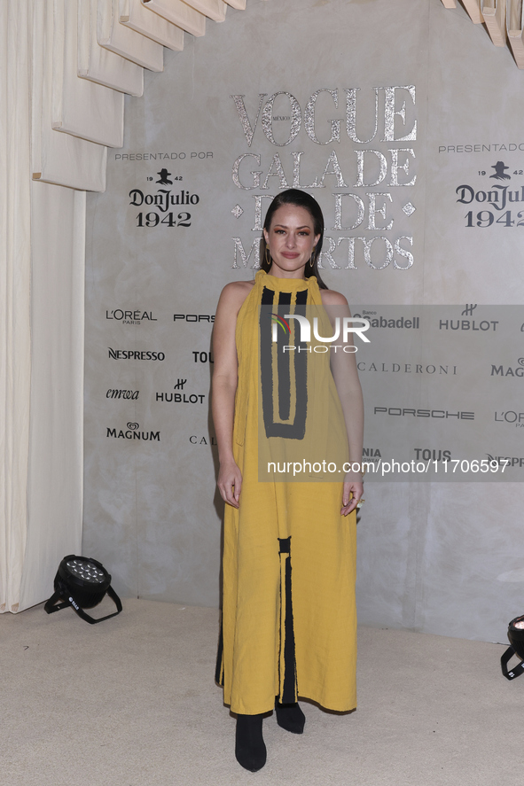 Sofia Lama attends the red carpet for the Vogue Dia de Muertos Gala at Palacio de Mineria in Mexico City, Mexico, on October 24, 2024. 