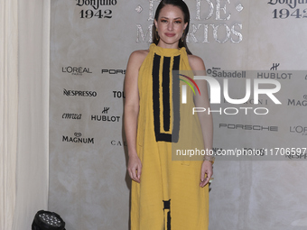 Sofia Lama attends the red carpet for the Vogue Dia de Muertos Gala at Palacio de Mineria in Mexico City, Mexico, on October 24, 2024. (