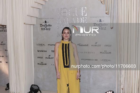 Sofia Lama attends the red carpet for the Vogue Dia de Muertos Gala at Palacio de Mineria in Mexico City, Mexico, on October 24, 2024. 