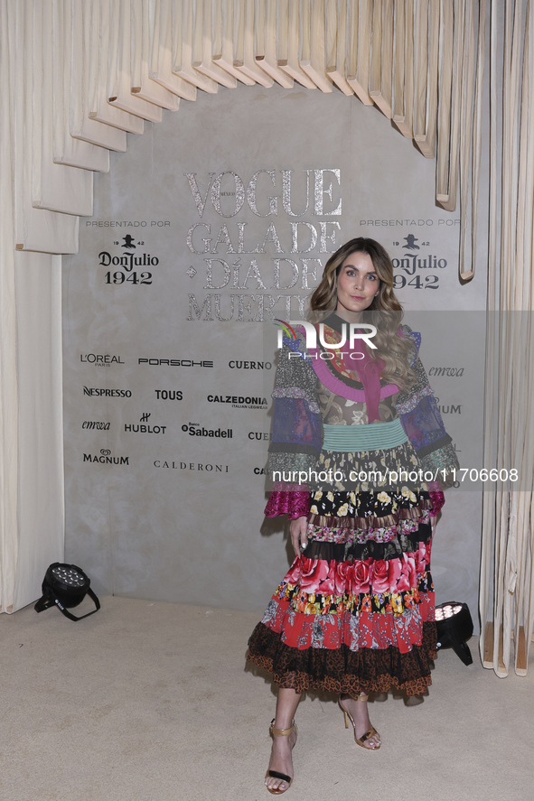 Veronica Montes attends the red carpet for the Vogue Dia de Muertos Gala at Palacio de Mineria in Mexico City, Mexico, on October 24, 2024. 