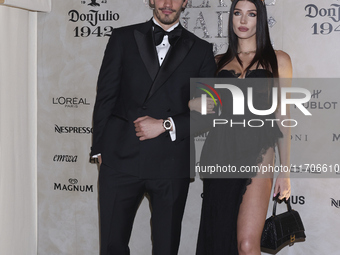 Ivan Amozurrutia and Alina Enero attend the red carpet for the Vogue Dia de Muertos Gala at Palacio de Mineria in Mexico City, Mexico, on Oc...