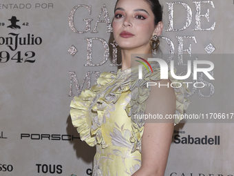 Andrea Toscano attends the red carpet for the Vogue Dia de Muertos Gala at Palacio de Mineria in Mexico City, Mexico, on October 24, 2024. (