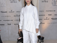 Julieta Venegas attends the red carpet for the Vogue Dia de Muertos Gala at Palacio de Mineria in Mexico City, Mexico, on October 24, 2024....