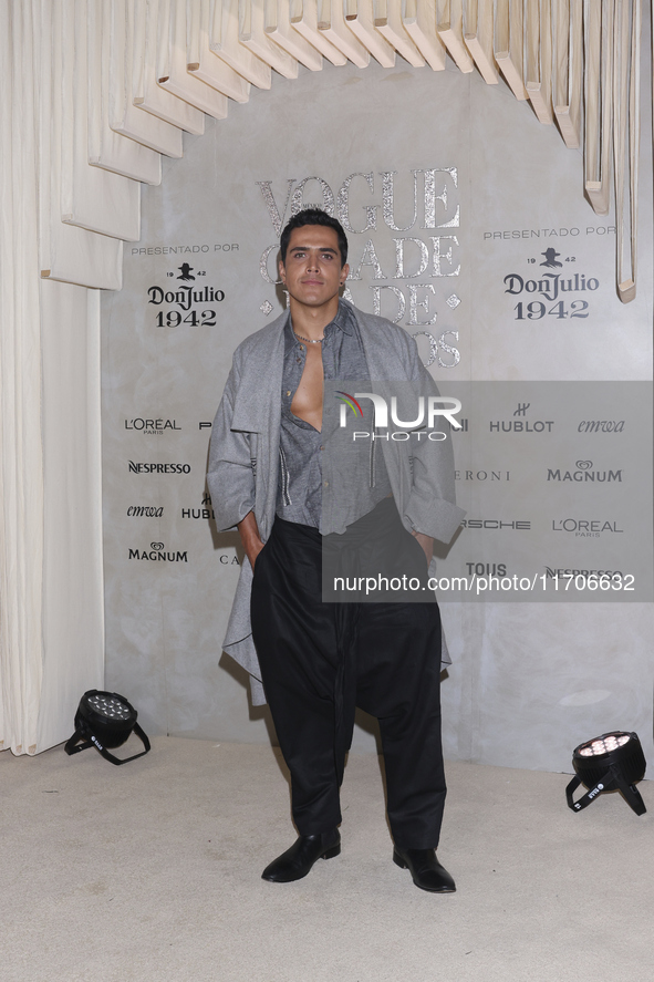 Mario Moran attends the red carpet for the Vogue Dia de Muertos Gala at Palacio de Mineria in Mexico City, Mexico, on October 24, 2024. 