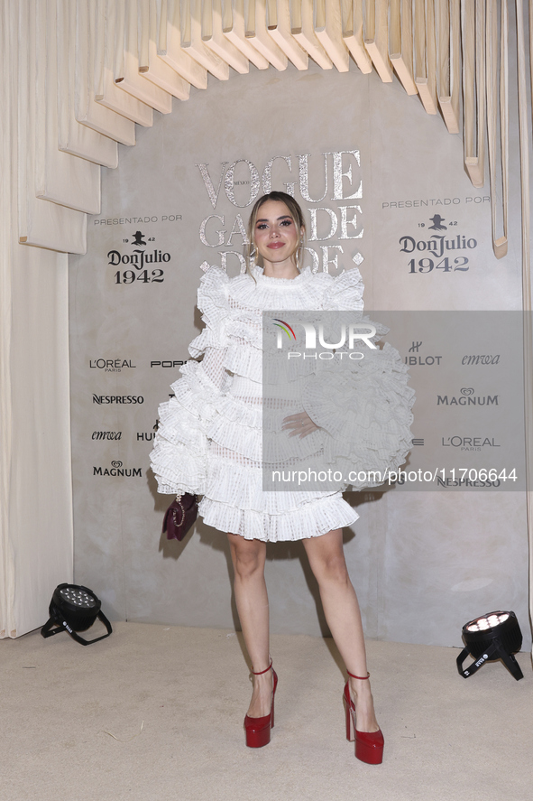 Daniella Duran attends the red carpet for the Vogue Dia de Muertos Gala at Palacio de Mineria in Mexico City, Mexico, on October 24, 2024. 