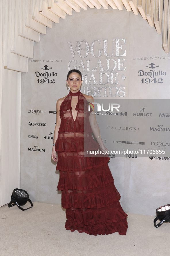 Diana Carreiro attends the red carpet for the Vogue Dia de Muertos Gala at Palacio de Mineria in Mexico City, Mexico, on October 24, 2024. 