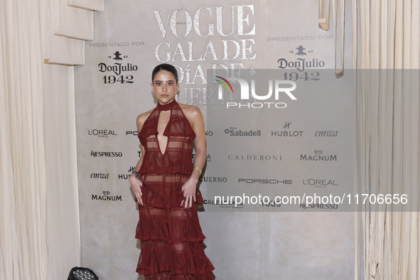 Diana Carreiro attends the red carpet for the Vogue Dia de Muertos Gala at Palacio de Mineria in Mexico City, Mexico, on October 24, 2024. 