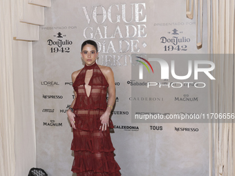 Diana Carreiro attends the red carpet for the Vogue Dia de Muertos Gala at Palacio de Mineria in Mexico City, Mexico, on October 24, 2024. (