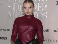 Irina Baeva attends the red carpet for the Vogue Dia de Muertos Gala at Palacio de Mineria in Mexico City, Mexico, on October 24, 2024. (