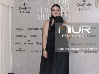 Macarena Oz attends the red carpet for the Vogue Dia de Muertos Gala at Palacio de Mineria in Mexico City, Mexico, on October 24, 2024. (